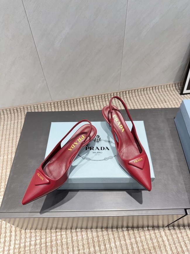 Prada leather slingback pumps 87220-7