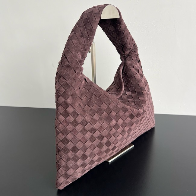 Bottega Veneta Hop calf leather Suede 796262 Dark barolo