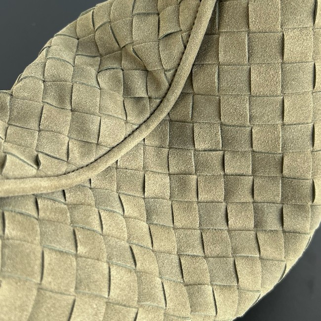 Bottega Veneta Hop calf leather Suede 796262 light gray