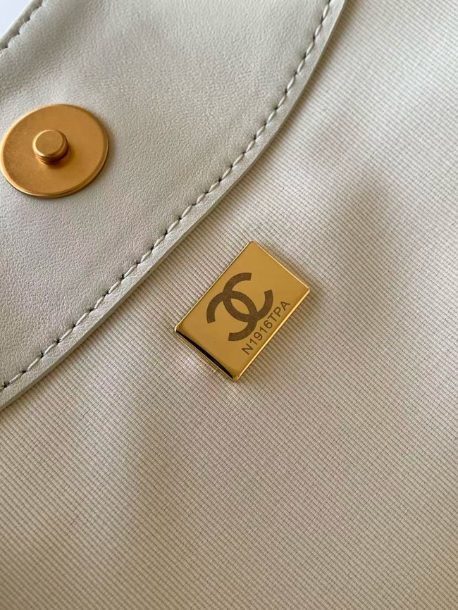 CHANEL Hobo Bag Lambskin AS5978 white