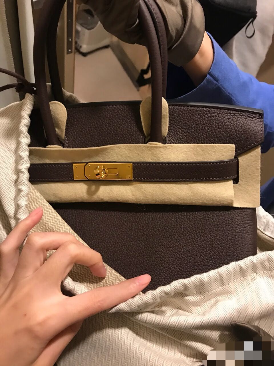 Hermes Original Togo Leather HB30O Coffee