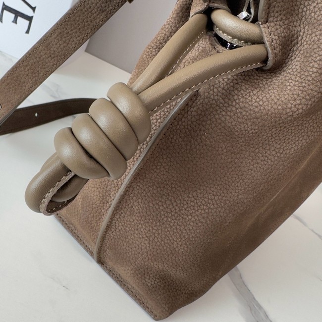 Loewe Flamenco Leather Shoulder Bag 262386 dark brown