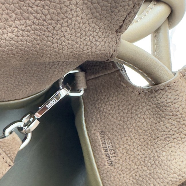 Loewe Flamenco Leather Shoulder Bag 262386 dark brown