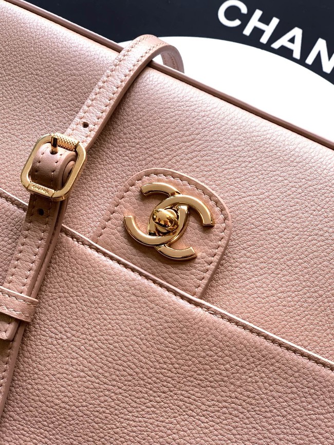 CHANEL Maxi Classic Handbag AS58601 Apricot