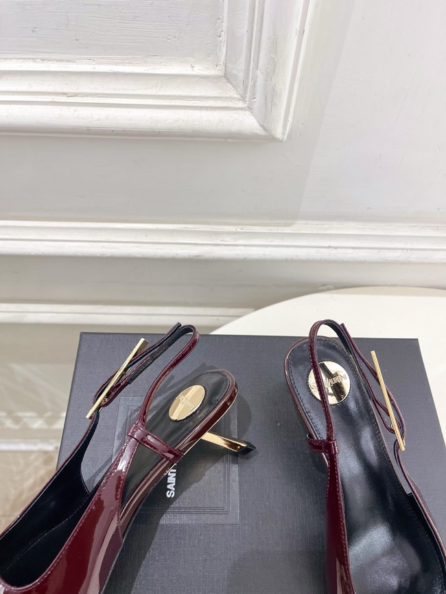 Saint Laurent JEANNE slingback pumps leather 21051-3