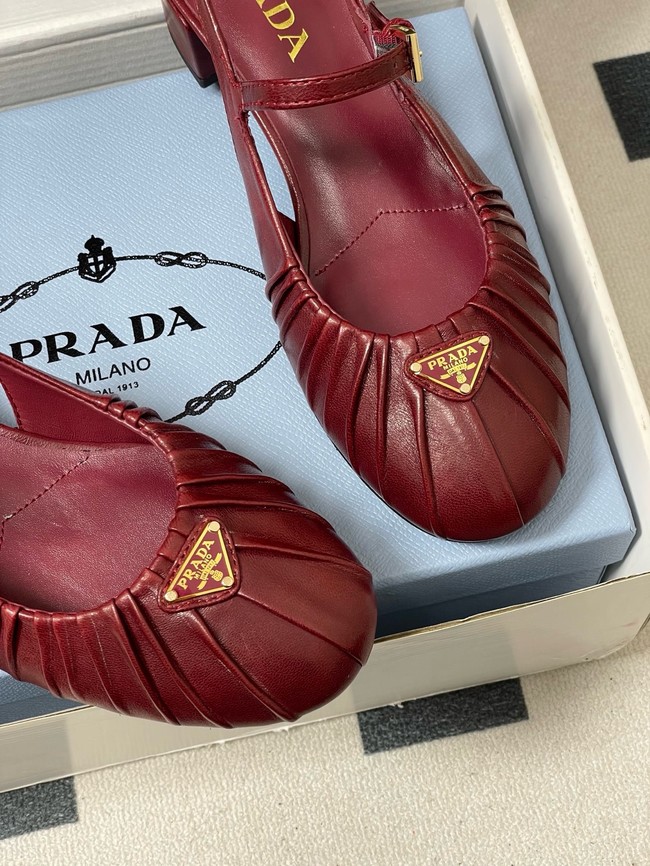 PRADA leather slingback Sandals 21056-4