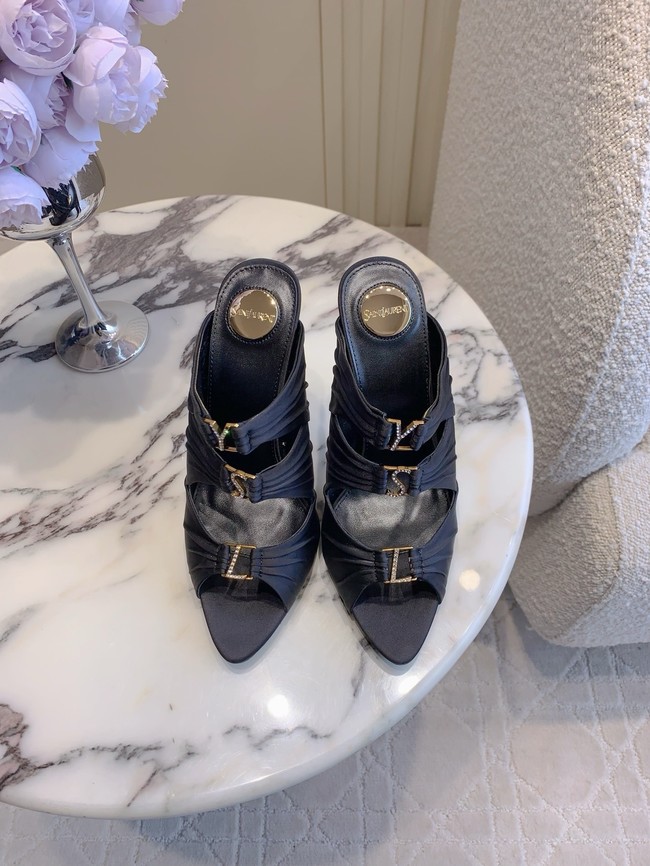 Saint Laurent EMILIE mules in satin crepe G1097-4