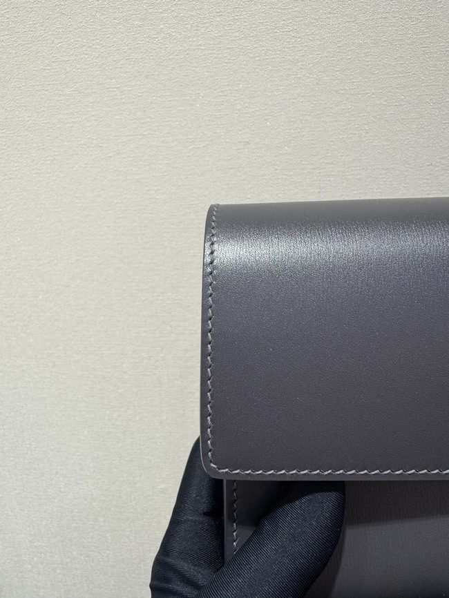 Hermes swift Leather Clutch 37568 dark gray