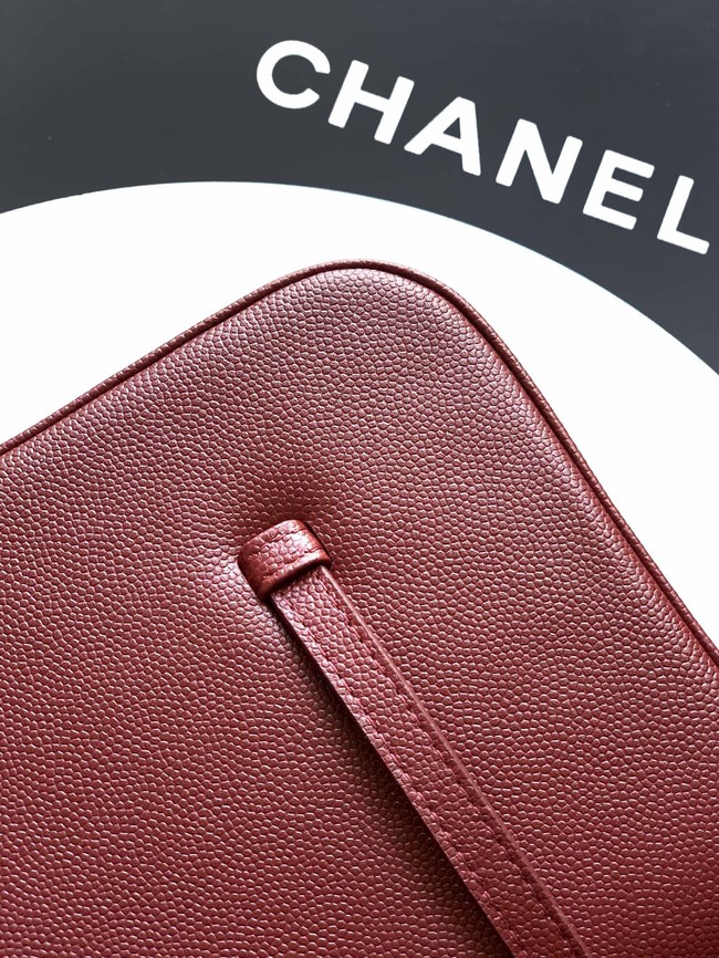 CHANEL Small Flap Bag AS6130 burgundy