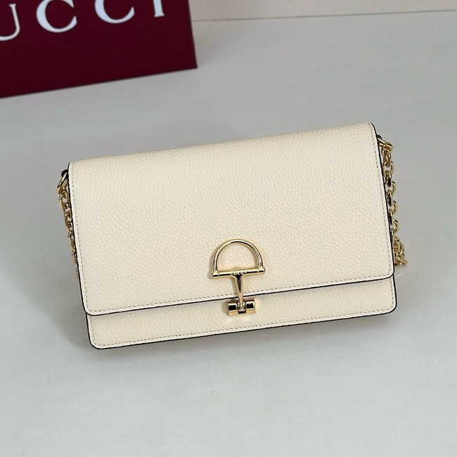Gucci Half Horsebit wallet on chain 855654 Cream