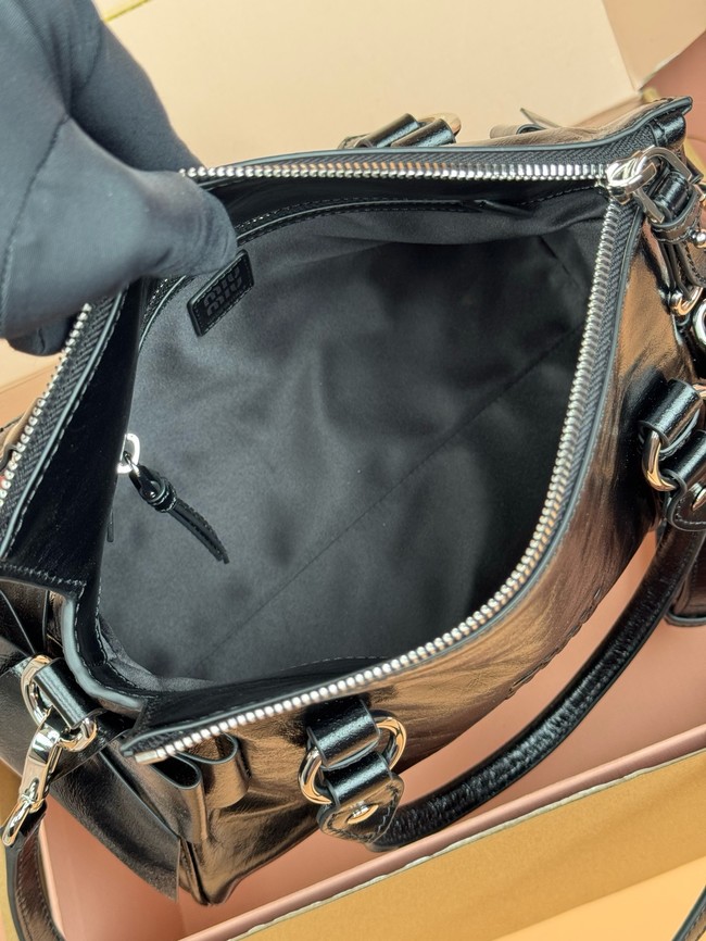 MIU MIU Original Leather Top Handle Bag 3598 black