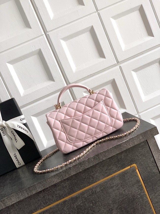 CHANEL Mini Flap Bag with Top Handle AP2431 pink