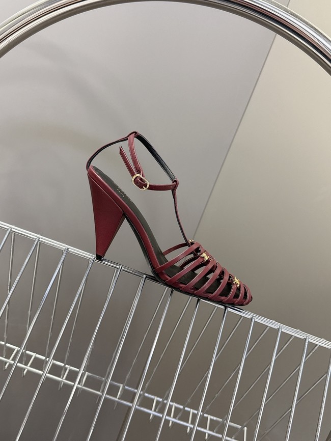 CELINE CAGE STRAPPY SANDAL IN LAMINATED LAMBSKIN 36657-4