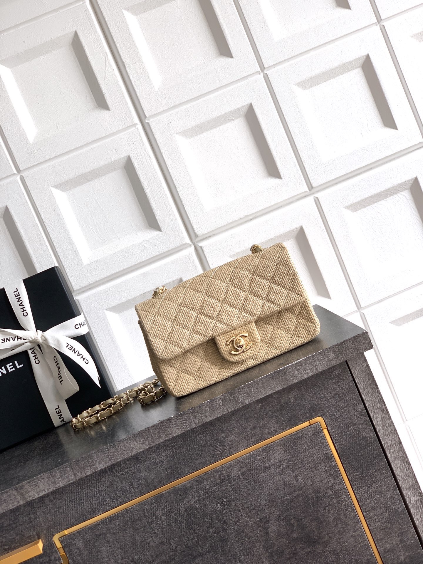 CHANEL 26C CF Mini Flap Bag AS5989 Khaki