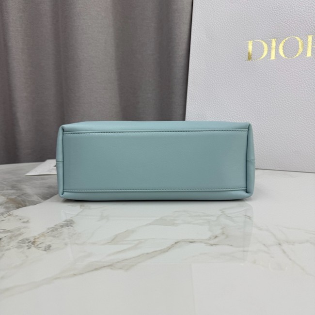 Small Dior Bow Bag Lambskin M0715O Bleu Tourmaline