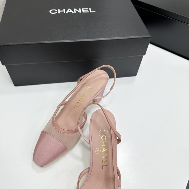 Chanel Slingbacks Mesh & Grosgrain Heel Height 65mm G31318-6