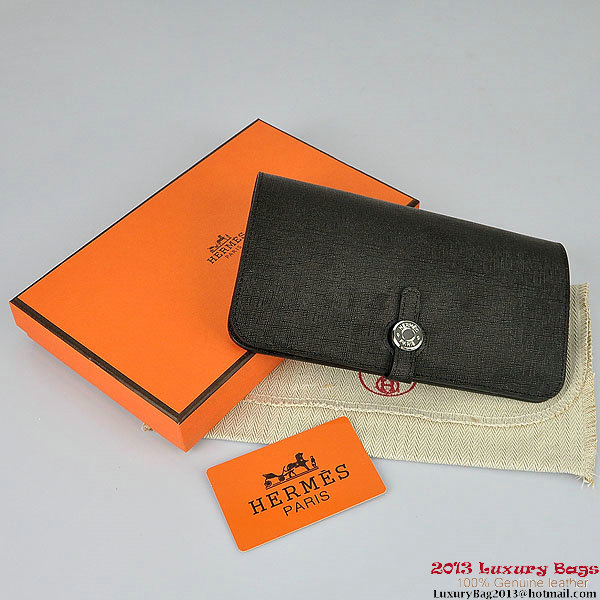 Hermes Dogon Wallet Travel Case H001 Black Hermes Dogon Wallet Travel Case H001 Black