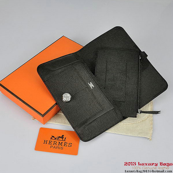 Hermes Dogon Wallet Travel Case H001 Black Hermes Dogon Wallet Travel Case H001 Black
