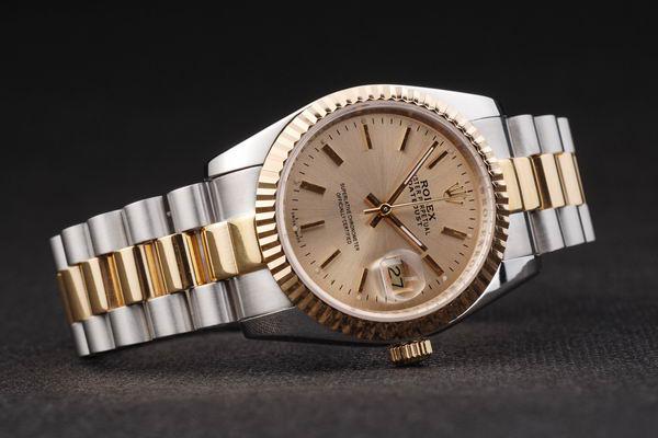 Rolex Datejust Golden Surface Stainless Steel Men Watch-RD2406 Rolex Datejust Golden Surface Stainless Steel Men Watch-RD2406