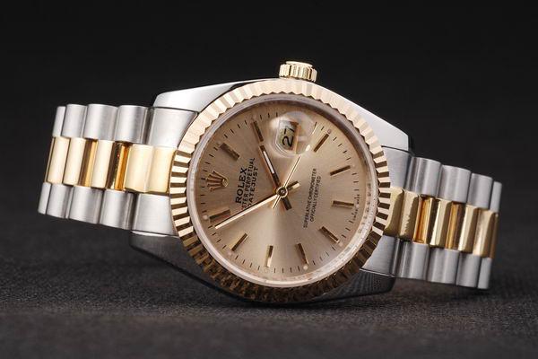 Rolex Datejust Golden Surface Stainless Steel Men Watch-RD2406 Rolex Datejust Golden Surface Stainless Steel Men Watch-RD2406