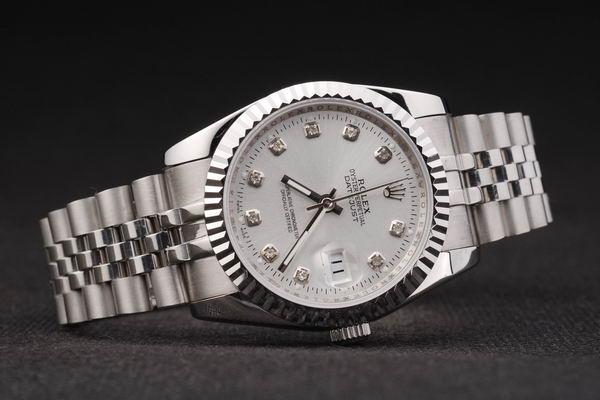 Rolex Datejust Mechanism Silver&White Cutwork Women Watch-RD2428 Rolex Datejust Mechanism Silver&White Cutwork Women Watch-RD2428