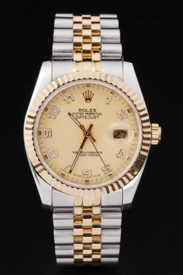 Rolex Datejust Stainless Steel Golden Surface Watch-RD2385 Rolex Datejust Stainless Steel Golden Surface Watch-RD2385