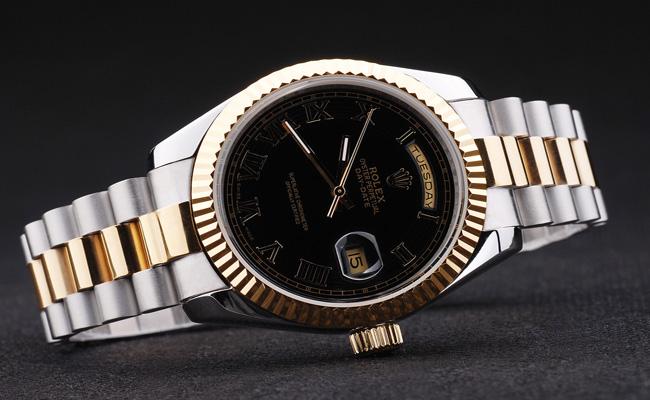 Rolex Day-Date Golden&Black Surface Watch-RD2879 Rolex Day-Date Golden&Black Surface Watch-RD2879
