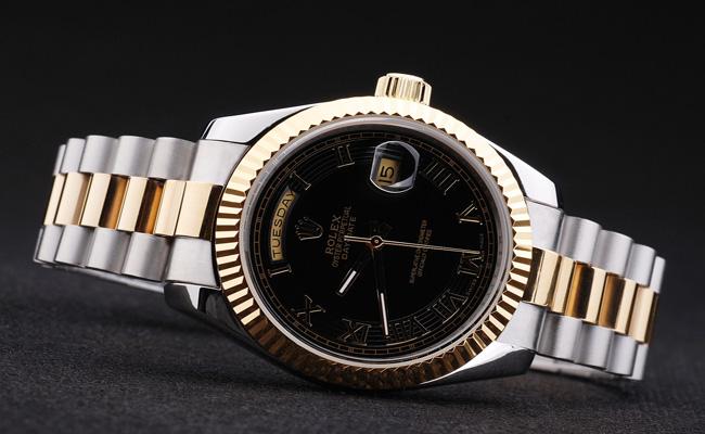 Rolex Day-Date Golden&Black Surface Watch-RD2879 Rolex Day-Date Golden&Black Surface Watch-RD2879