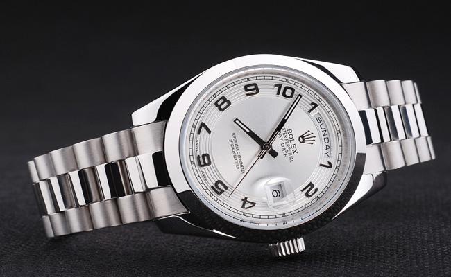 Rolex Day-Date Silver&White Stainless Steel Watch-RD2904 Rolex Day-Date Silver&White Stainless Steel Watch-RD2904